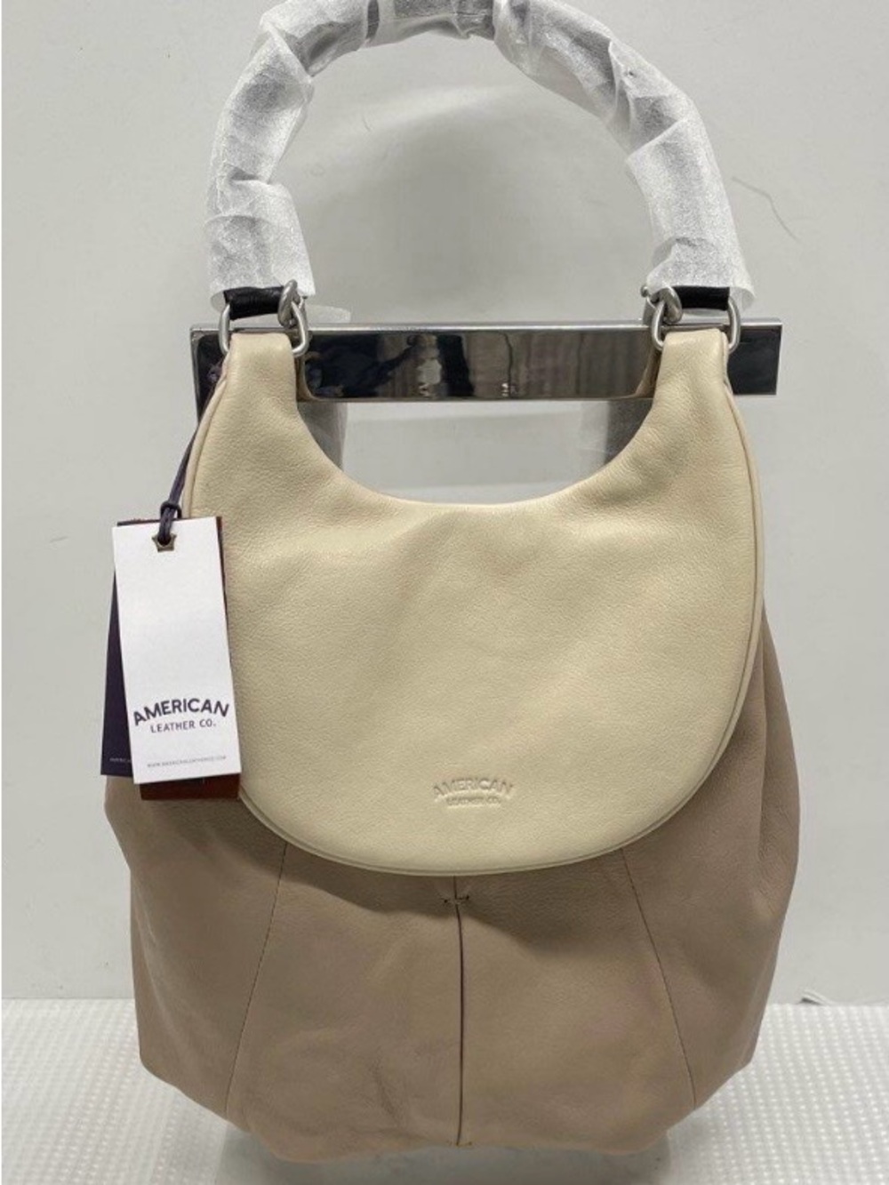 American Leather Co "Catalina" Mushroom Color-block Convertible Backpack W/ Tags
